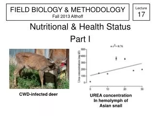 Nutritional &amp; Health Status Part I