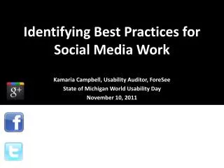 Identifying Best Practices for Social Media Work