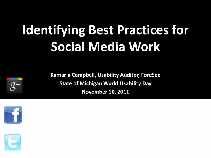 identifying best practices for social media work