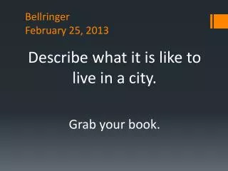 Bellringer February 25, 2013
