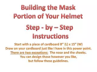 Step - by – Step Instructions