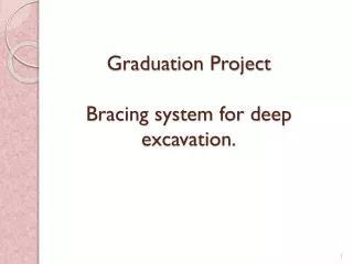 Graduation Project Bracing system for deep excavation.