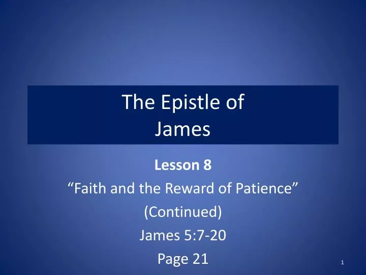 the epistle of james
