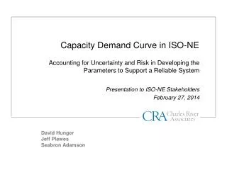 Capacity Demand Curve in ISO-NE