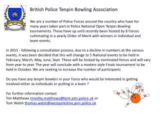 British Police Tenpin Bowling Association