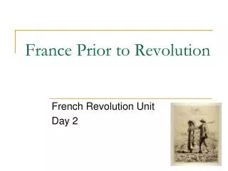 France Prior to Revolution