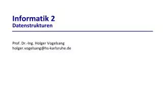 informatik 2 datenstrukturen