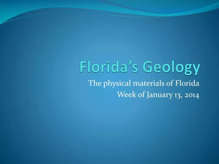 florida s geology
