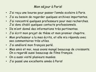 mon s jour paris