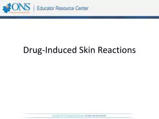 Drug-Induced Skin Reactions