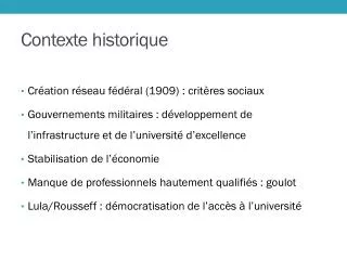 contexte historique