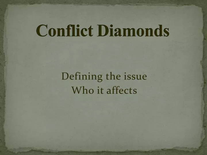 conflict diamonds