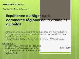 exp rience du niger sur le commerce r gional de la viande et du b tail