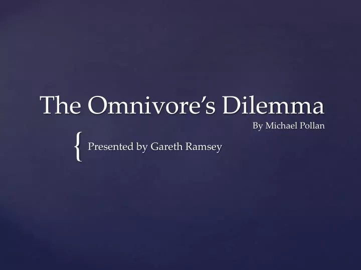 the omnivore s dilemma by michael pollan