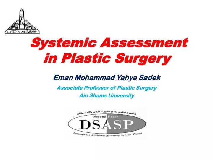systemic assessment in plastic surgery