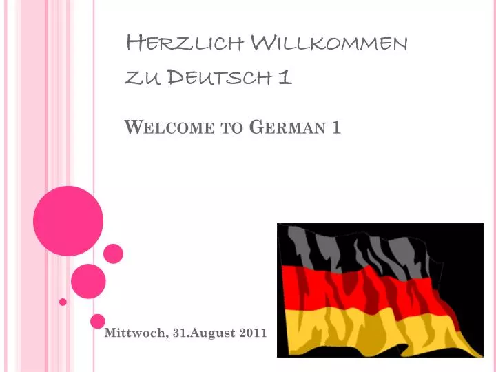 herzlich willkommen zu deutsch 1 welcome to german 1