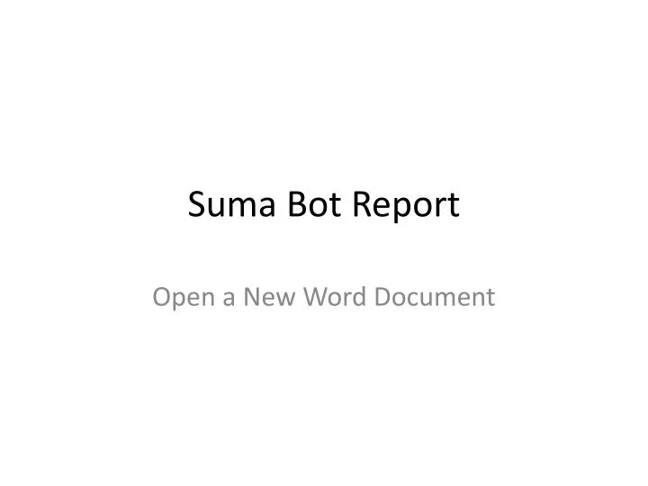 suma bot report