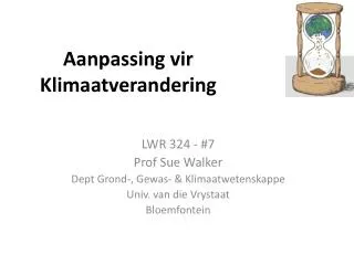 aanpassing vir klimaatverandering