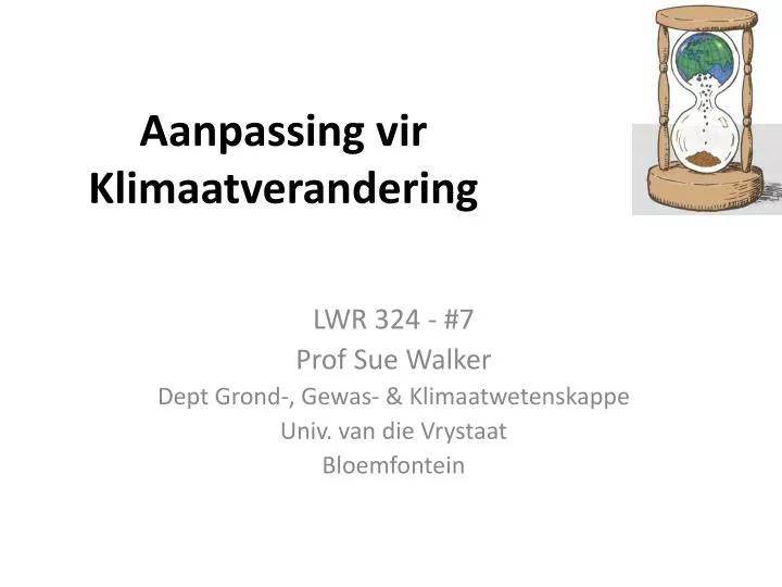 aanpassing vir klimaatverandering