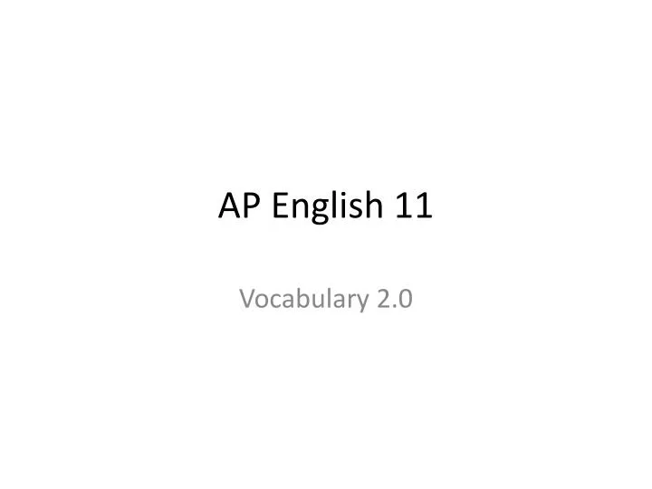 ap english 11