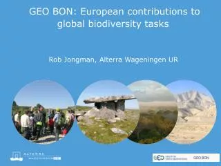 GEO BON: European contributions to global biodiversity tasks