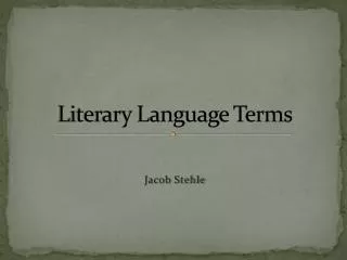 literary language terms