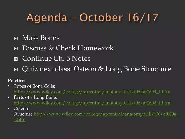 agenda october 16 17