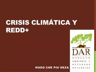 crisis clim tica y redd