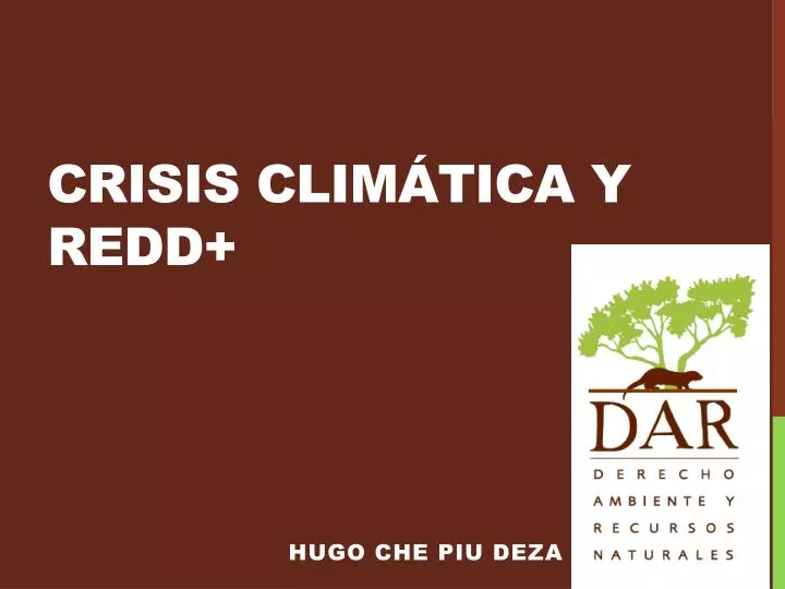 crisis clim tica y redd