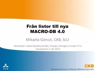fr n listor till nya macro db 4 0