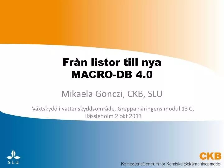 fr n listor till nya macro db 4 0