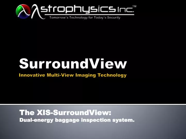 the xis surroundview dual energy baggage inspection system