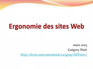 Ergonomie des sites Web