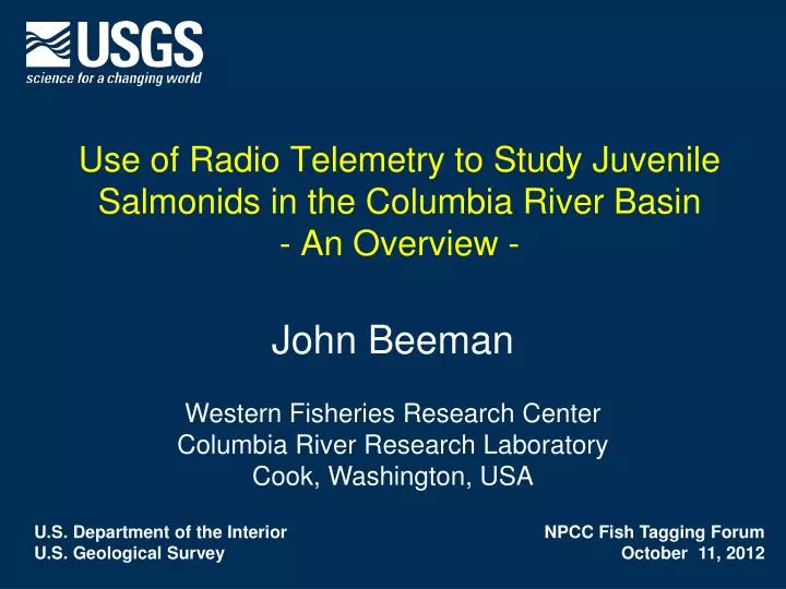 use of radio telemetry to study juvenile salmonids in the columbia river basin an overview