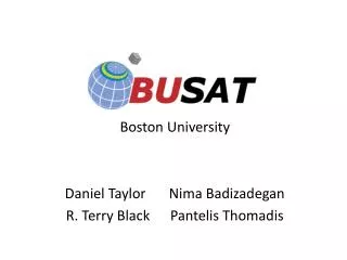 Boston University Daniel Taylor	Nima Badizadegan R. Terry Black	Pantelis Thomadis