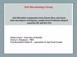Soil Microbiology Group