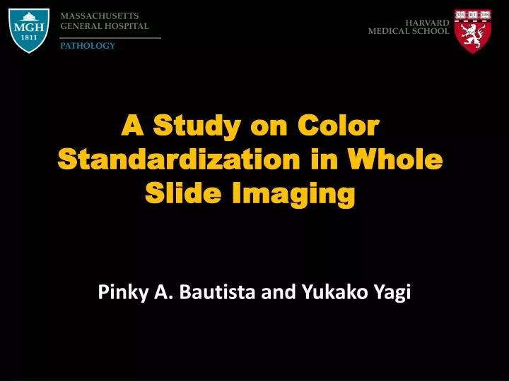 a study on color standardization in whole slide imaging