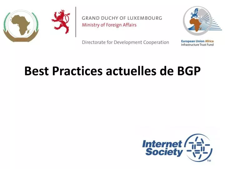 best practices actuelles de bgp