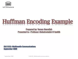 Huffman Encoding Example