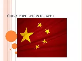 China population growth