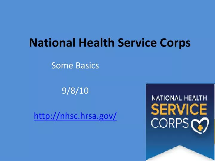 national health service corps