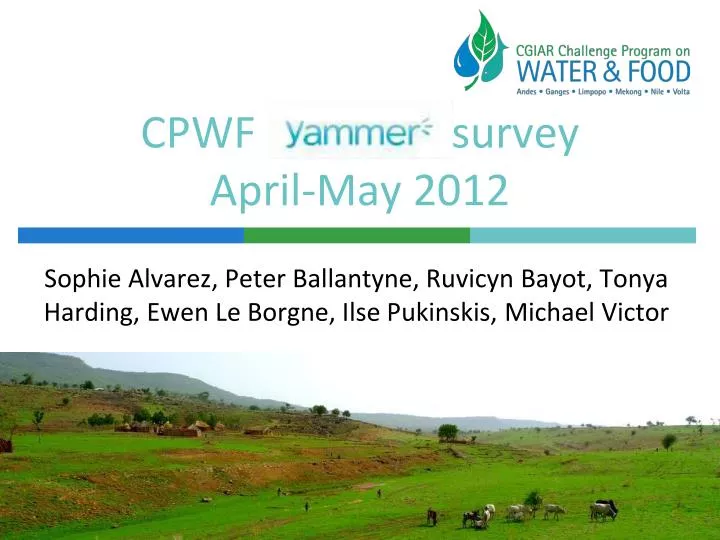cpwf survey april may 2012
