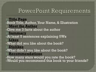 PowerPoint Requirements