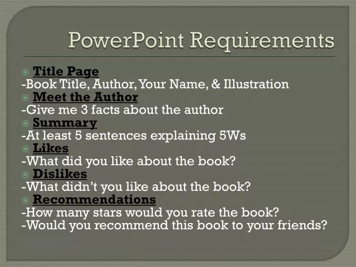 powerpoint requirements