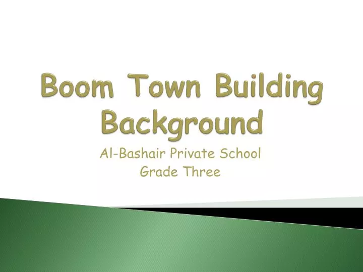 boom town building background