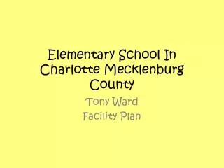 Elementary School In Charlotte Mecklenburg County