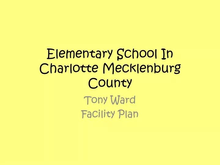 elementary school in charlotte mecklenburg county