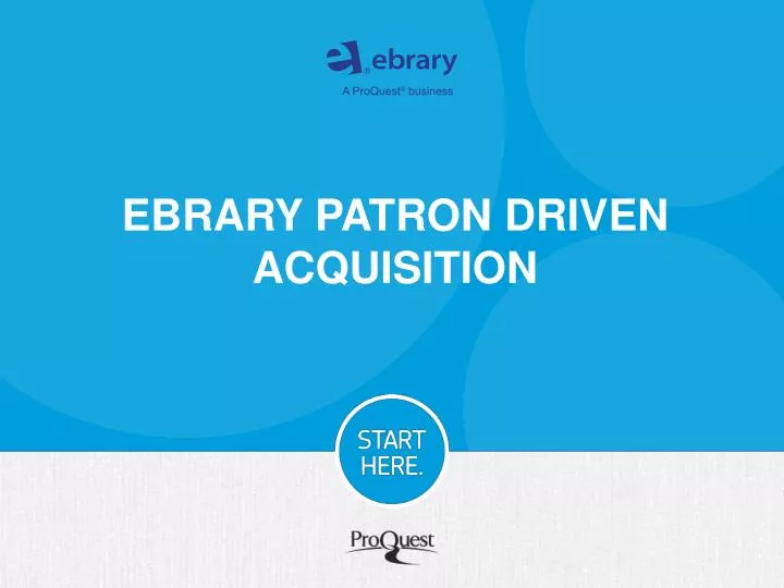 ebrary patron driven acquisition