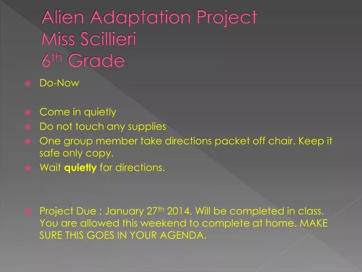 alien adaptation project miss scillieri 6 th grade