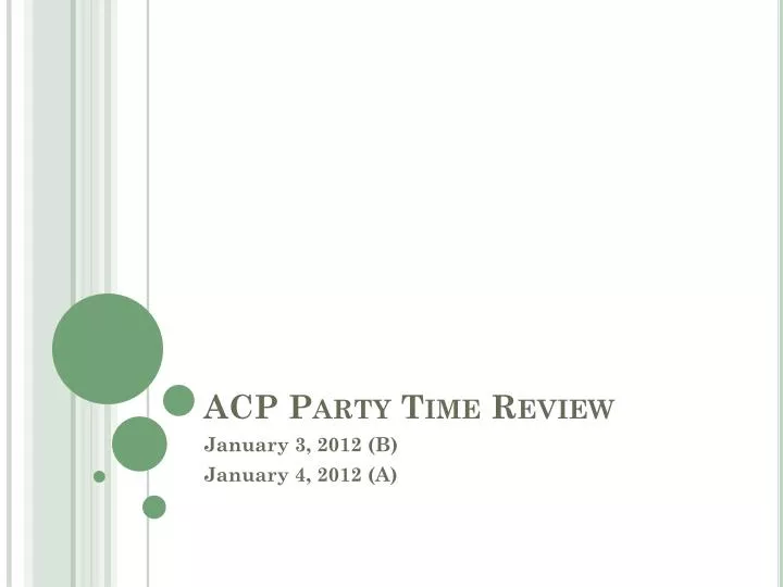 acp party time review